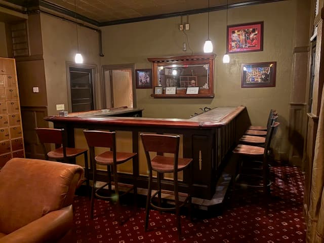 Our bar and refreshment area